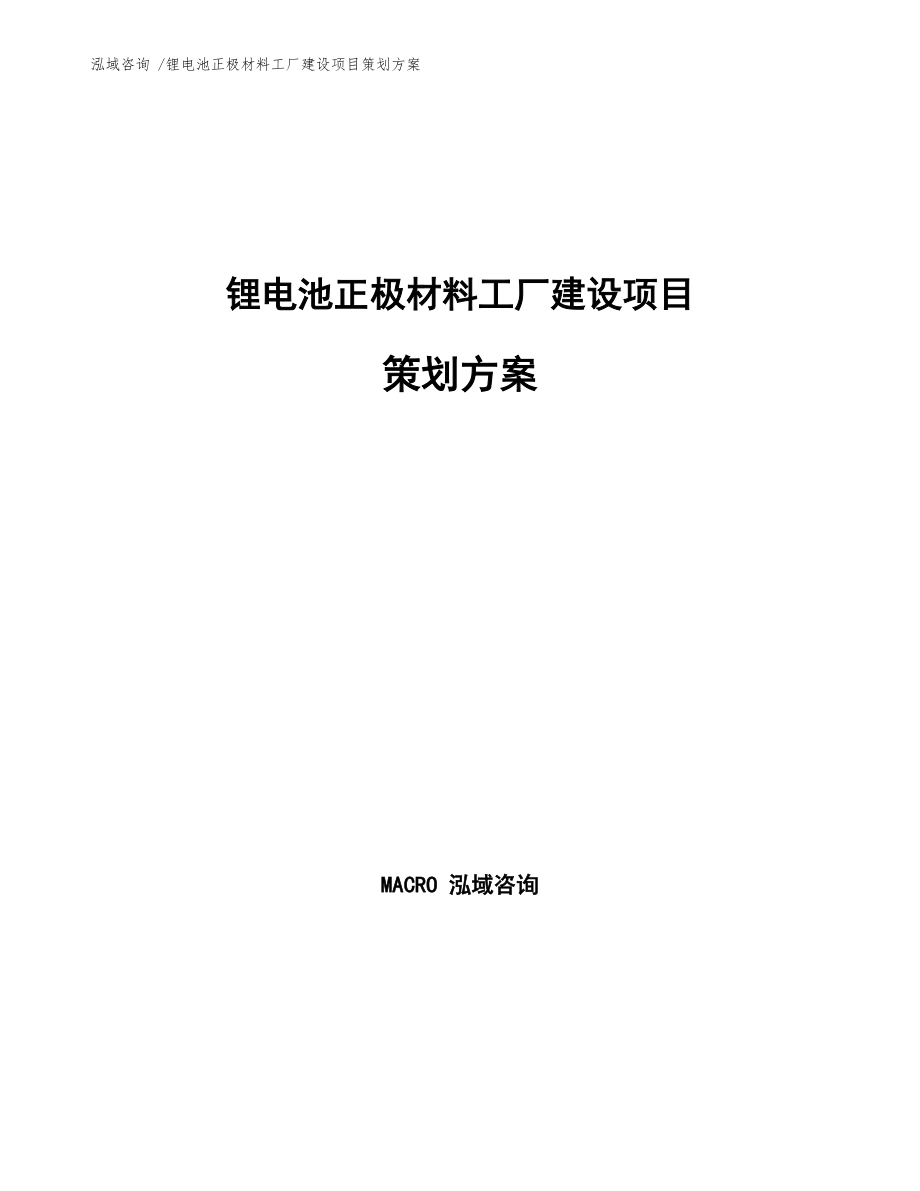 锂电池正极材料工厂建设项目策划方案参考模板与文化产业中经纪人服务的协同发展